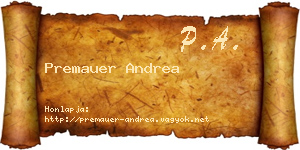 Premauer Andrea névjegykártya