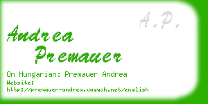 andrea premauer business card